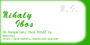 mihaly ibos business card